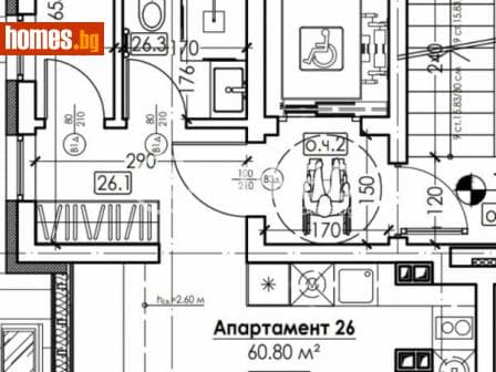 Двустаен, 74m²