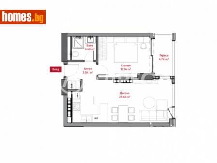 Двустаен, 68m²