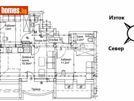Тристаен, 85m²