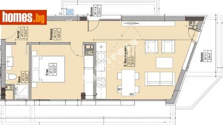 Двустаен, 92m²