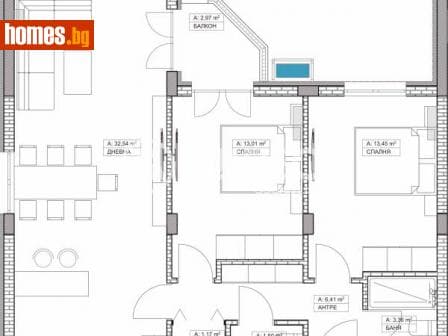 Тристаен, 99m²