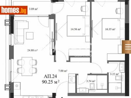 Тристаен, 110m²