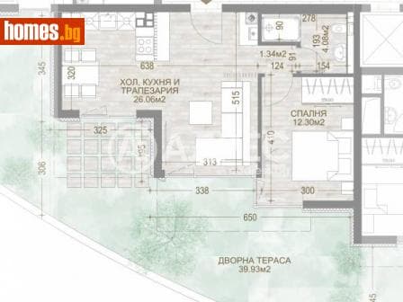 Двустаен, 100m²