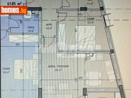Двустаен, 80m²