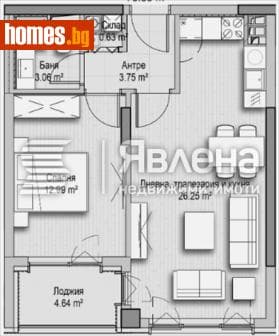 Двустаен, 74m²