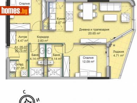 Тристаен, 111m²