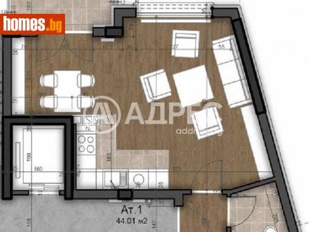 Едностаен, 55m²