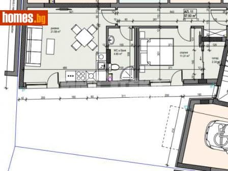 Двустаен, 66m²