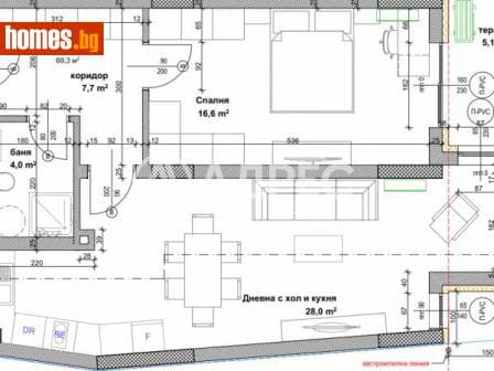 Двустаен, 84m²