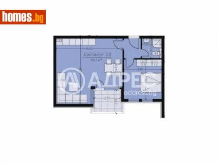 Двустаен, 78m²