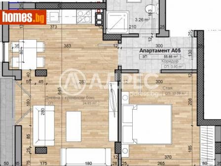 Двустаен, 67m²