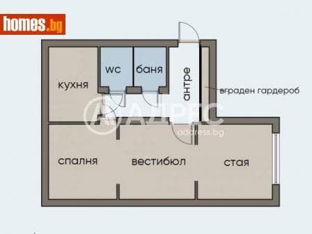 Двустаен, 68m²