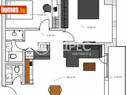 Тристаен, 94m²