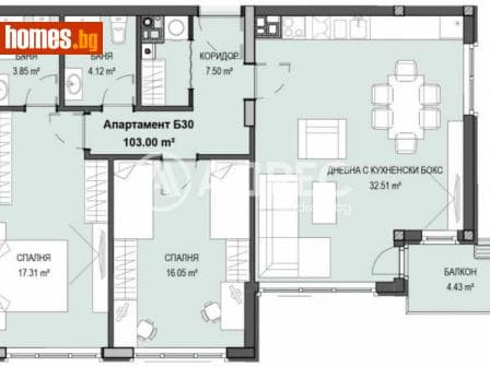 Тристаен, 119m²