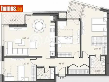 Многостаен, 143m²