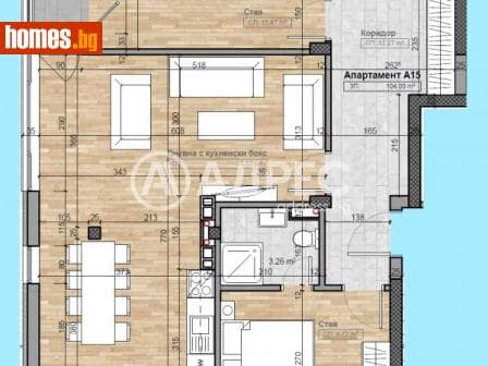 Тристаен, 124m²