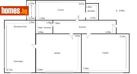 Тристаен, 104m²