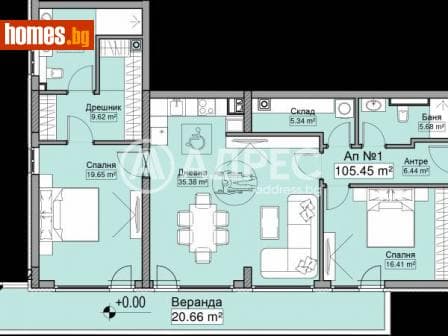 Тристаен, 125m²