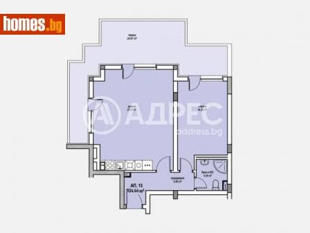 Двустаен, 110m²