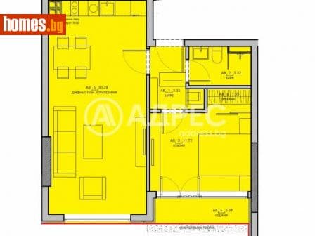 Двустаен, 76m²