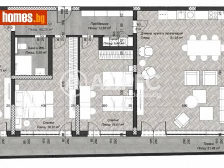 Многостаен, 222m²