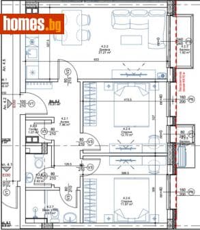 Тристаен, 87m²