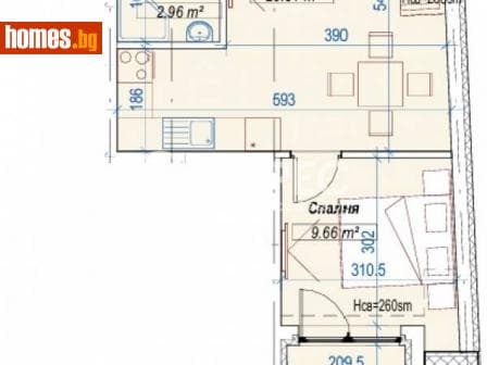 Двустаен, 81m²