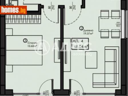 Двустаен, 77m²