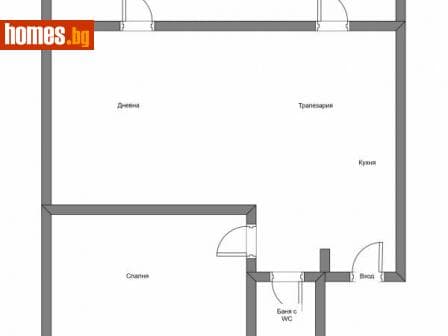Двустаен, 63m²