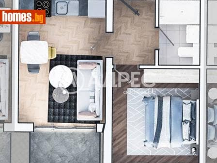 Двустаен, 58m²
