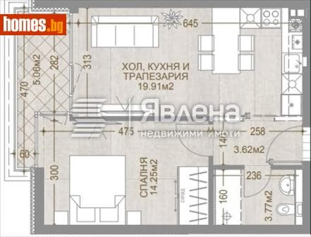 Двустаен, 65m²