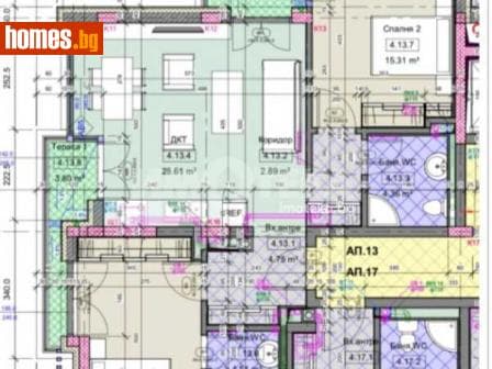 Тристаен, 116m²