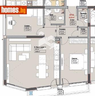 Тристаен, 104m²