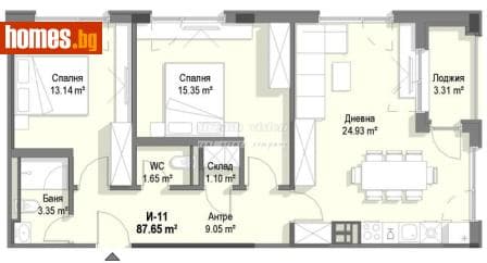 Тристаен, 103m²