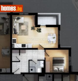 Двустаен, 68m²