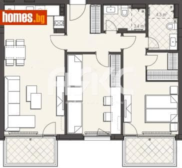 Тристаен, 102m²