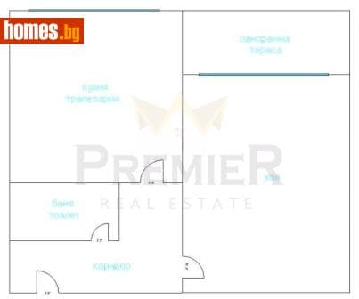 Двустаен, 51m²
