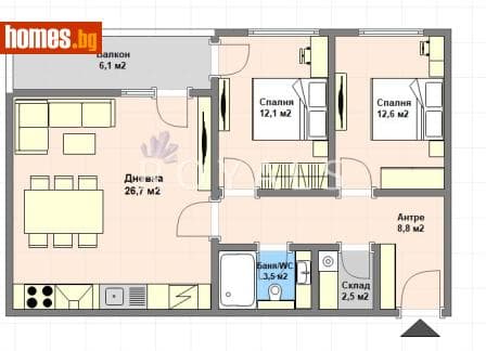 Тристаен, 10261m²