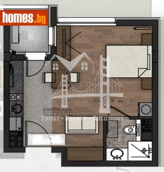 Едностаен, 46m²