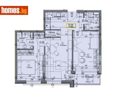Тристаен, 90m²