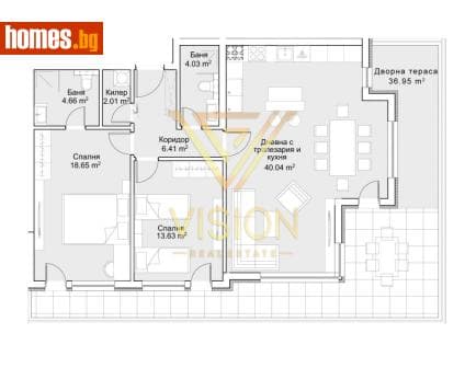 Тристаен, 124m²