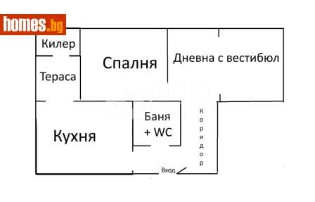 Двустаен, 67m²