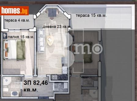 Двустаен, 86m²