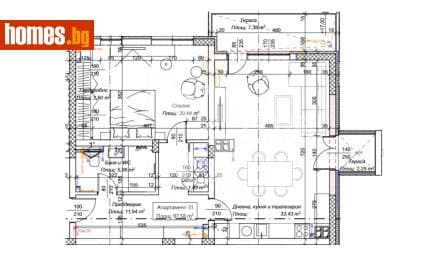 Двустаен, 115m²