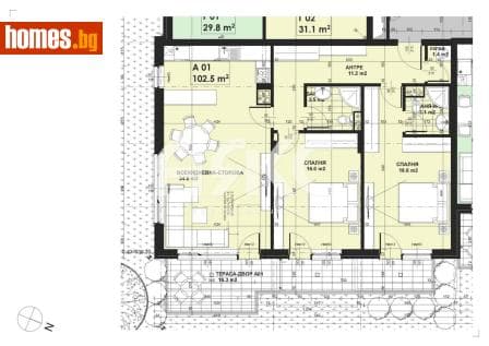 Тристаен, 115m²