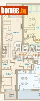 Двустаен, 108m²