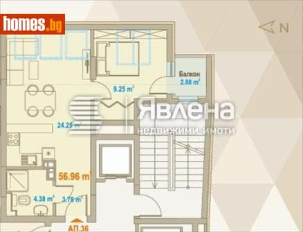 Двустаен, 78m²