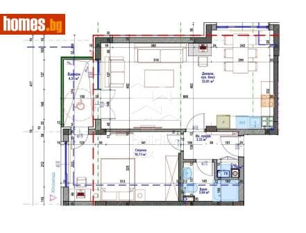 Двустаен, 90m²