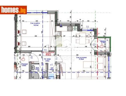 Двустаен, 82m²