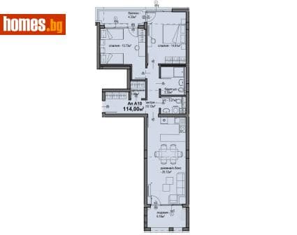 Тристаен, 114m²